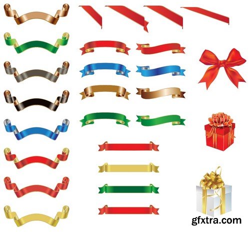 Stock Vectors - Ribbons 2, 25xEPS