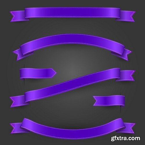 Stock Vectors - Ribbons 2, 25xEPS