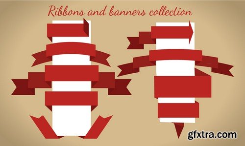 Stock Vectors - Ribbons 2, 25xEPS