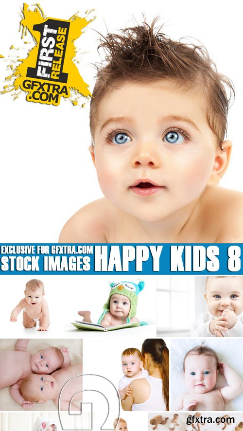 Stock Photos - Happy kids 8, 25xJPG