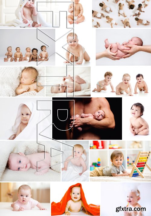 Stock Photos - Happy kids 8, 25xJPG