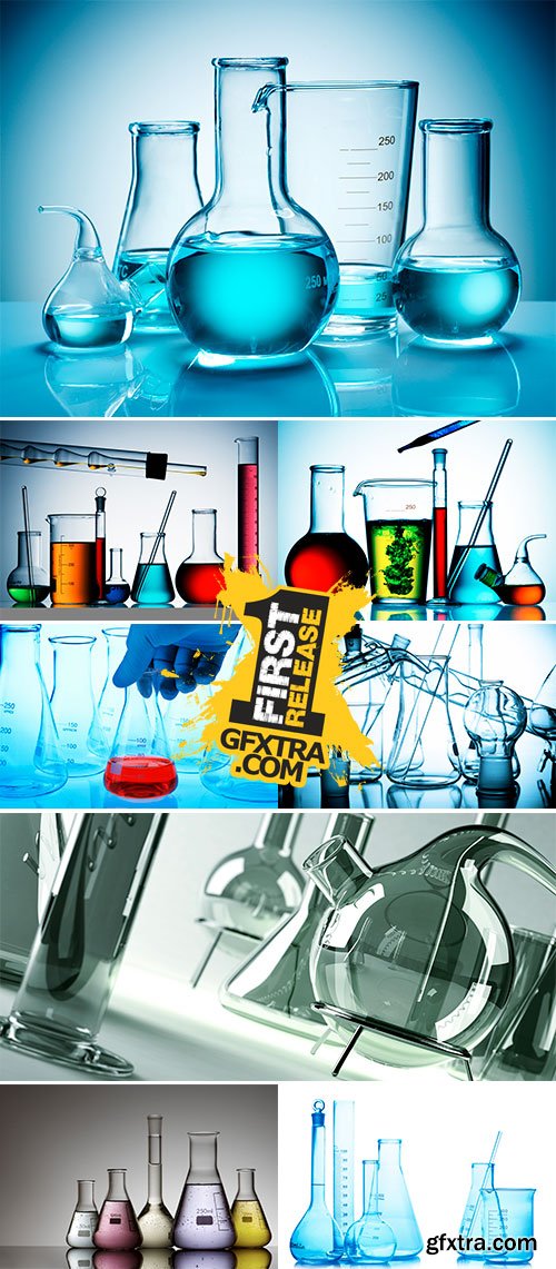 Stock Photo Assorted laboratory glassware