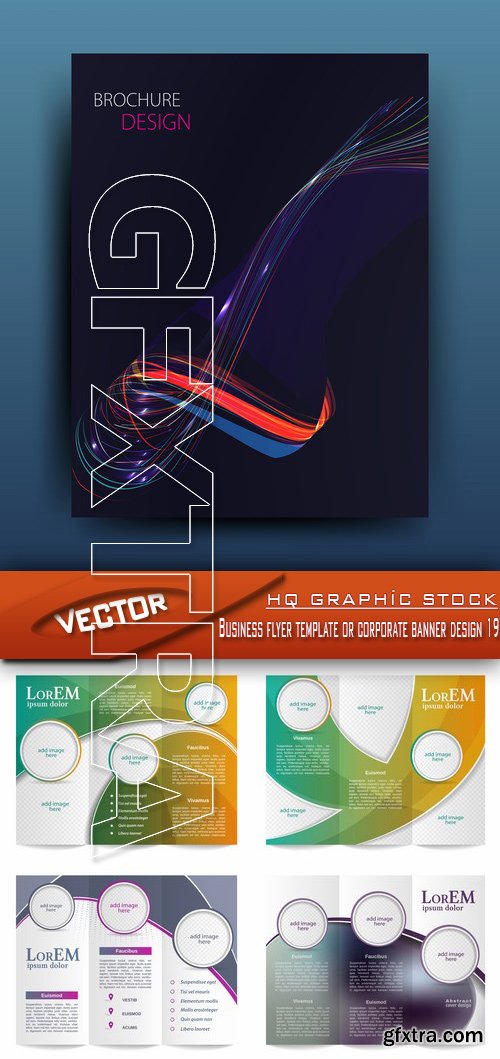 Stock Vector - Business flyer template or corporate banner design 19