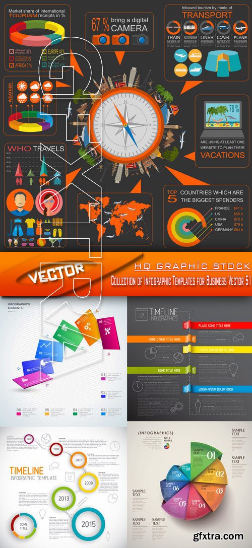 Stock Vector - Collection of Infographic Templates for Business Vector 51