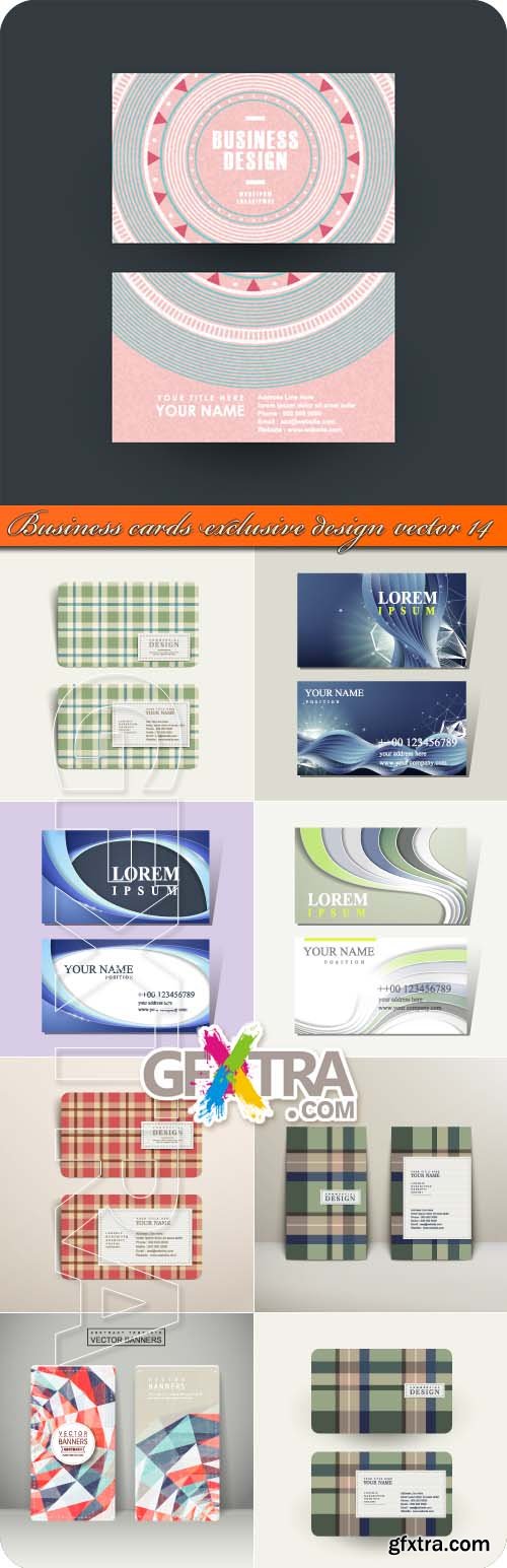 Business cards exclusive design vector 14