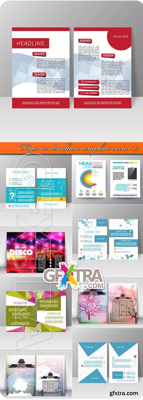 Flyer or brochure template vector 12