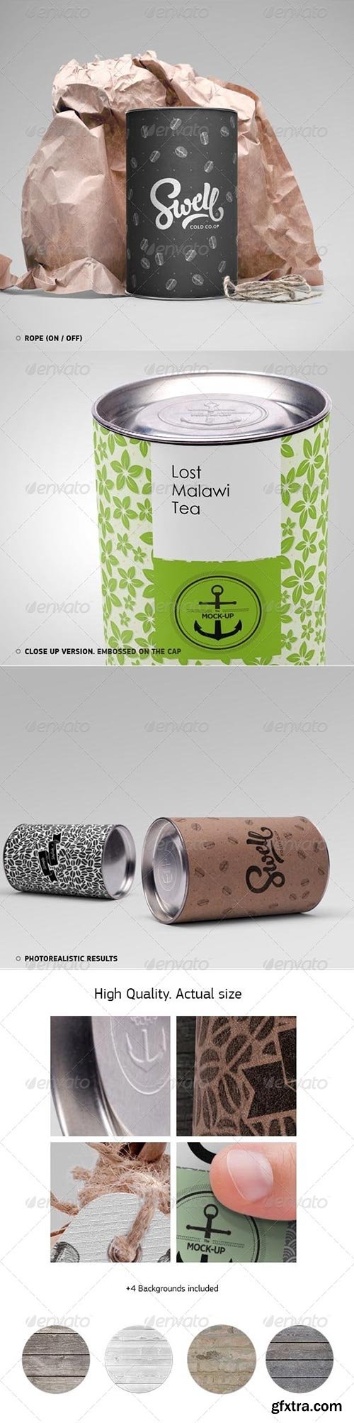 GraphicRiver - Package Mock-up Can / Paper Tube