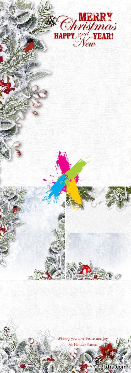 Stock Photo - Snowy Christmas Backgrounds