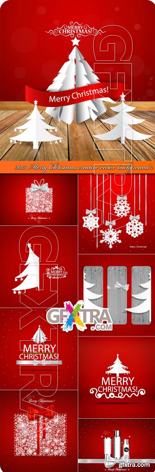 2015 Merry Christmas creative vector background 2