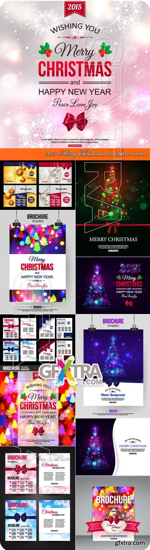 2015 Merry Christmas brochure vector