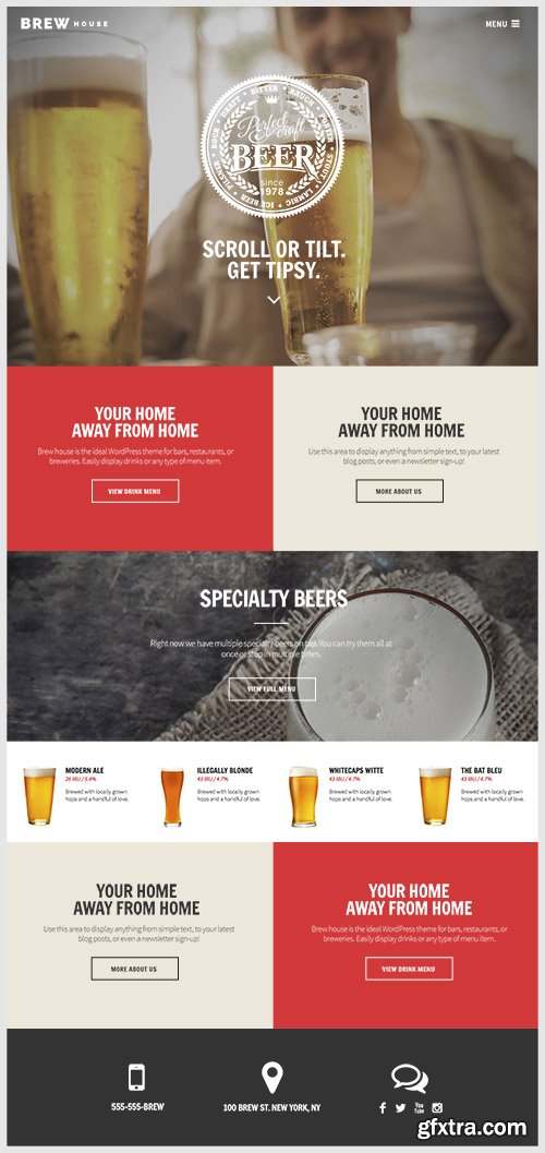 Brew House v1.0 - WordPress Theme With Optional Tipsy Simulator