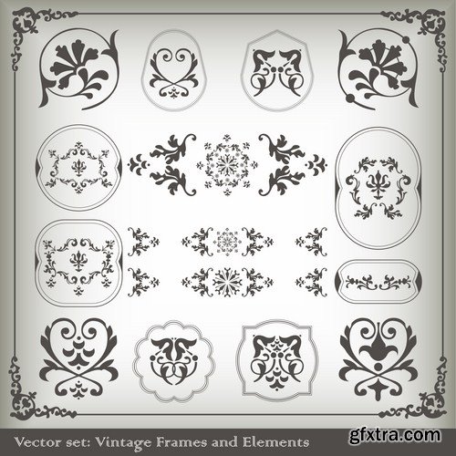 Antique Design Elements - 30 Vector