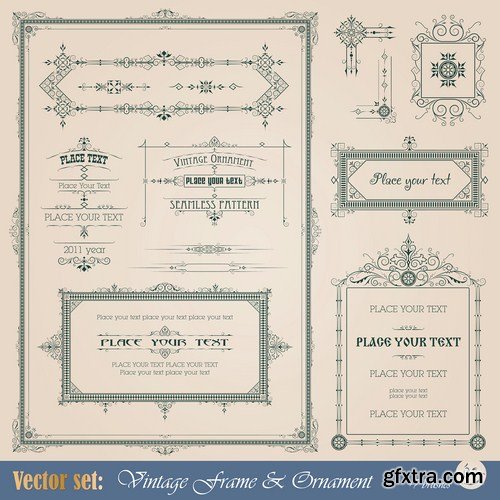 Antique Design Elements - 30 Vector