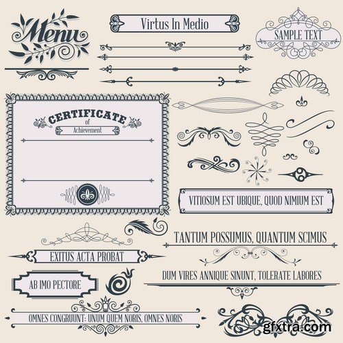 Antique Design Elements - 30 Vector