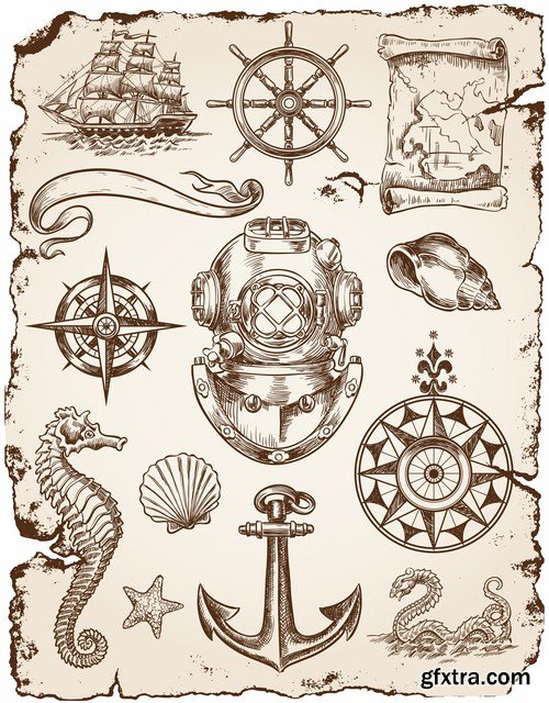 Antique Design Elements - 30 Vector