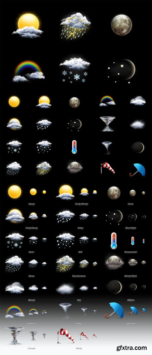 Weather Icon Set - Creativemarket 10526