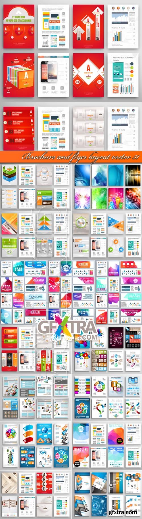 Brochure and flyer layout vector 51