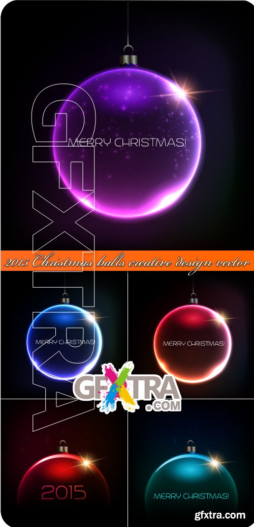 2015 Christmas balls creative design vector