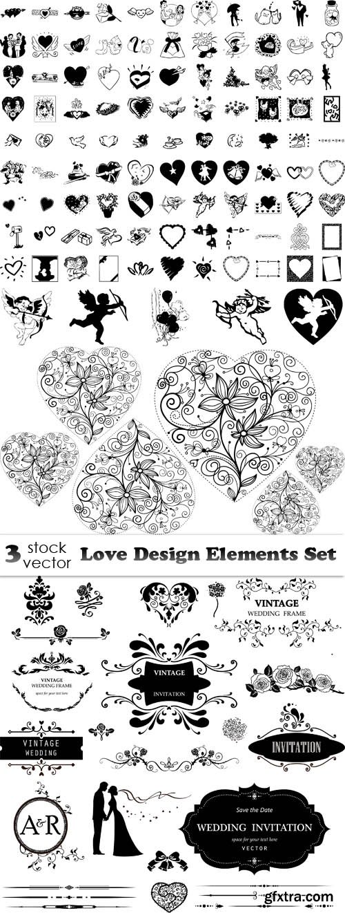 Vectors - Love Design Elements Set