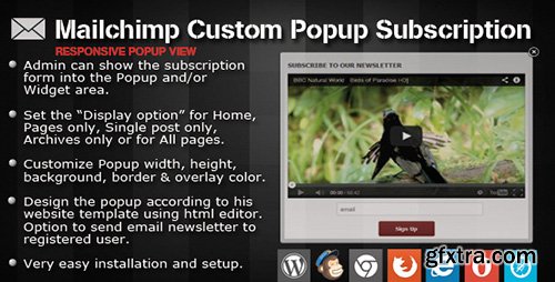 CodeCanyon - Mailchimp Custom Popup Subscription v1.3 for wordpress