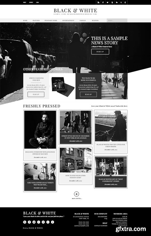 Black & White - a WordPress Magazine Blog Theme