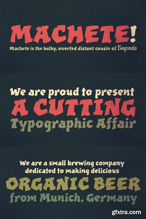 Machete Pro Font Family $39