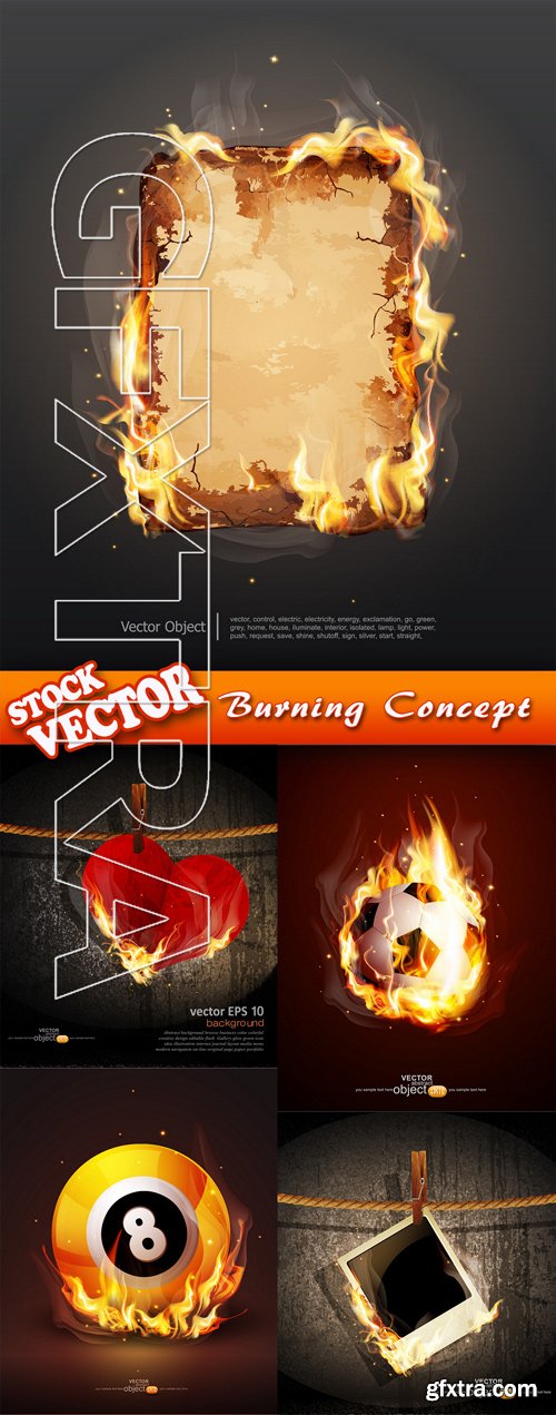 Stock Vector - Burning Concept