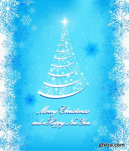 Stock Vectors - Merry Christmas Background 4, 25xEPS