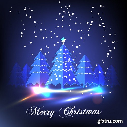 Stock Vectors - Merry Christmas Background 4, 25xEPS