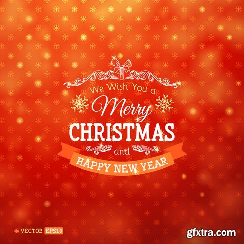 Stock Vectors - Merry Christmas Background 4, 25xEPS