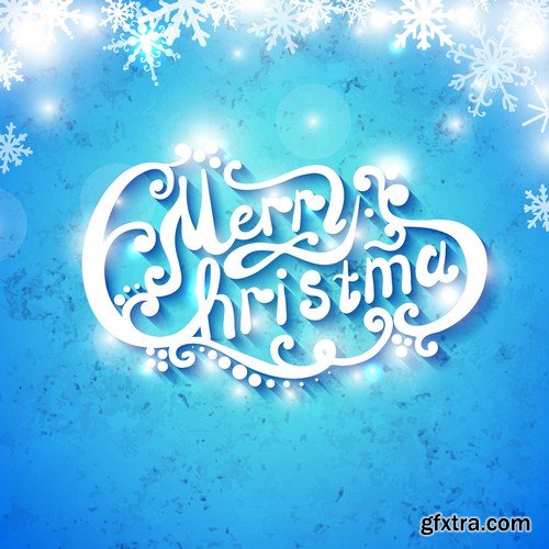 Stock Vectors - Merry Christmas Background 4, 25xEPS