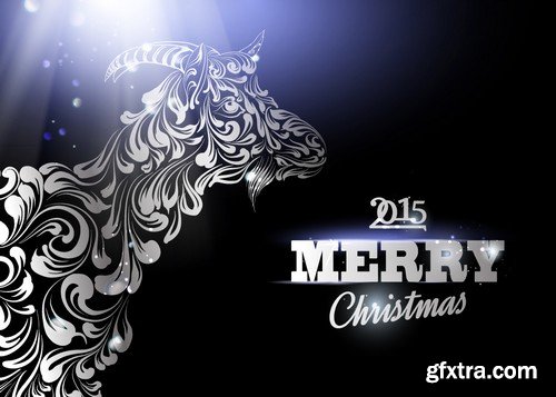 Stock Vectors - Merry Christmas Background 4, 25xEPS