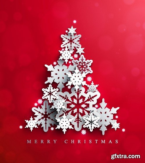 Stock Vectors - Merry Christmas Background 4, 25xEPS