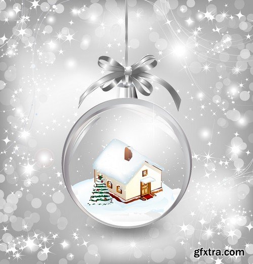 Stock Vectors - Merry Christmas Background 4, 25xEPS