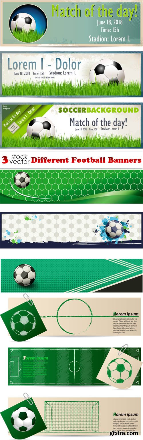 Vectors - Different Football Banners