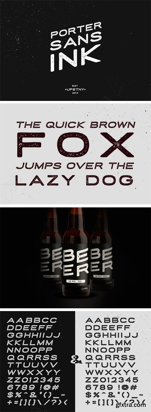 Porter Sans Ink Font Family - 2 Fonts for $15