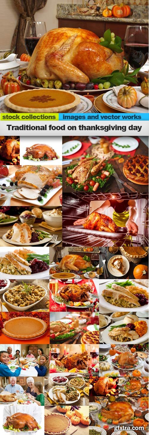 Traditional food on thanksgiving day,25 x UHQ JPEG