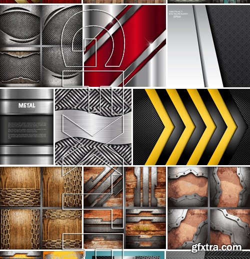 Stock Vectors - Metal background 7, 25xEPS