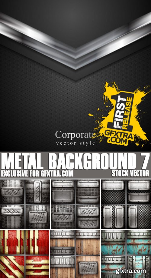 Stock Vectors - Metal background 7, 25xEPS