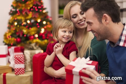 Collection of New Year beautiful people with gifts 25 UHQ Jpeg