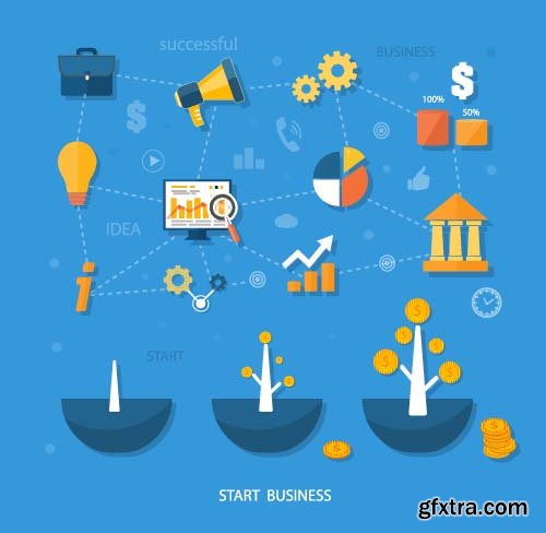 Business StartUP VEctor Designs - 26x EPS