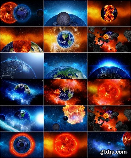 Collection of 3D images of the planet #2-25 UHQ Jpeg
