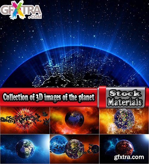 Collection of 3D images of the planet #2-25 UHQ Jpeg