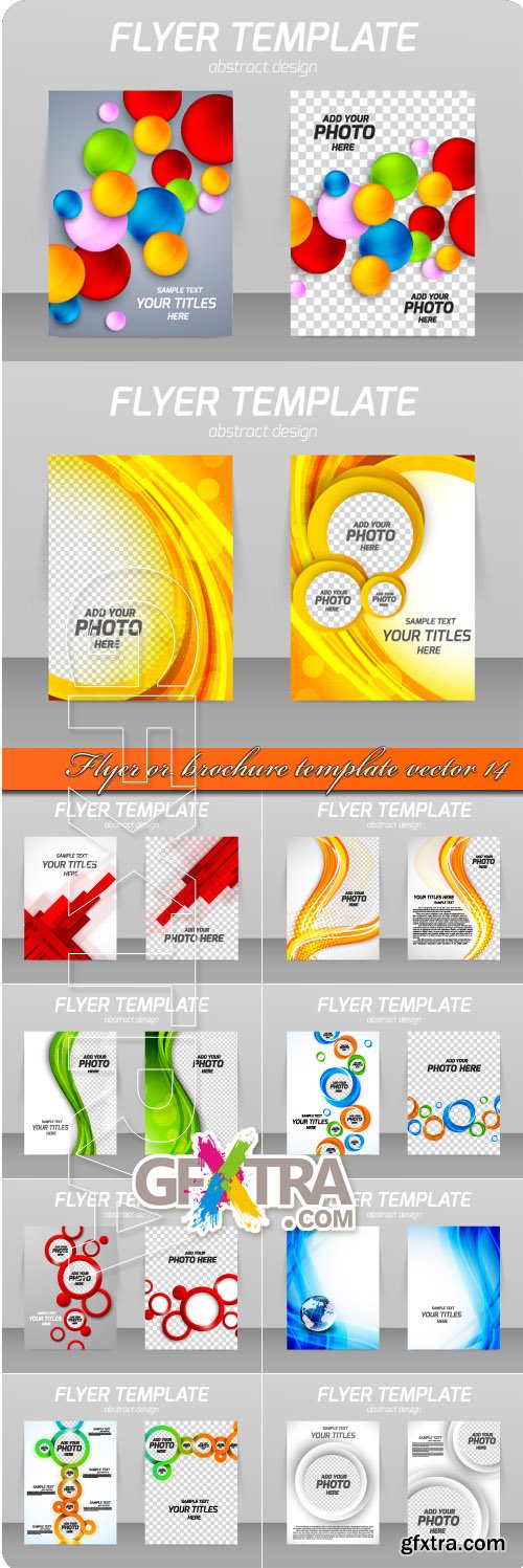 Flyer or brochure template vector 14