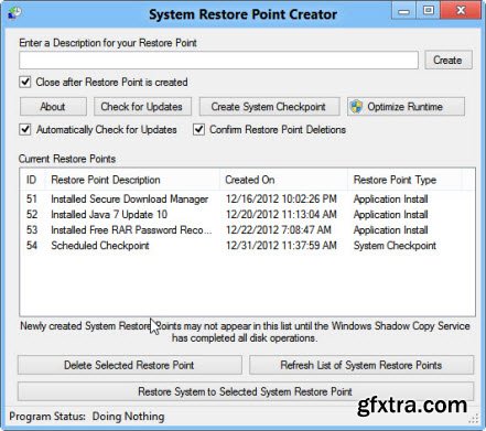 Restore Point Creator v2.4.26.0 Portable