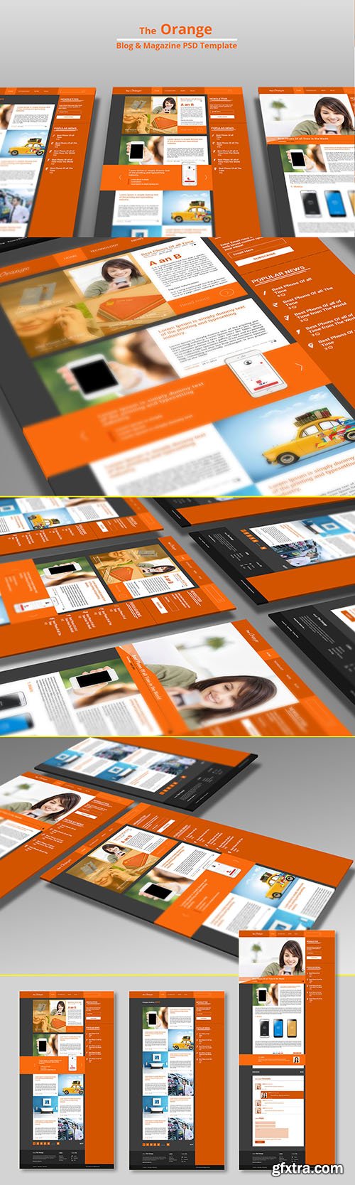 PSD Web Template - The Orange - Blog & Magazine Theme