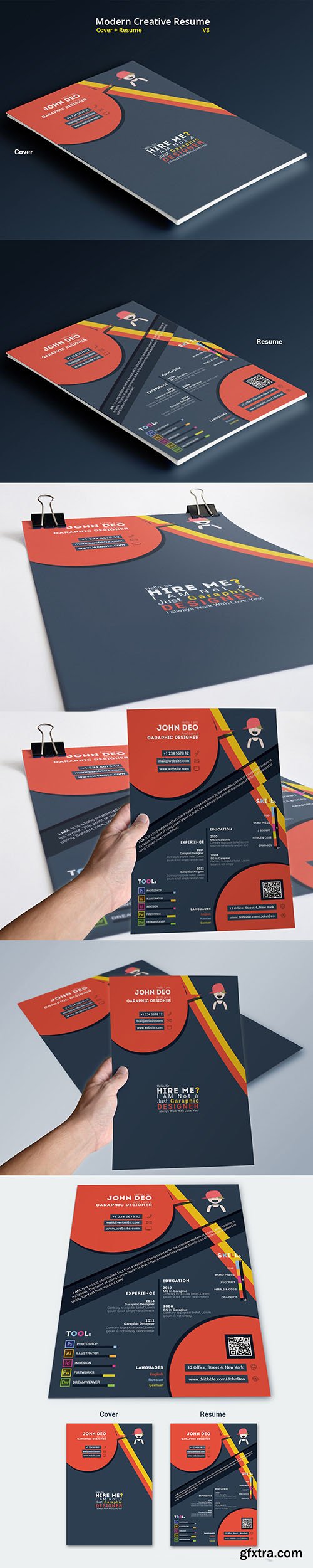 PSD Sources - Modern Creative Resume - Cover