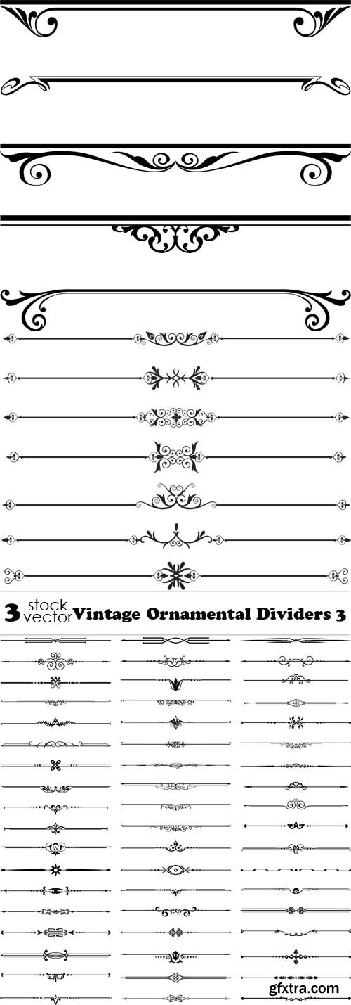 Vectors - Vintage Ornamental Dividers 3