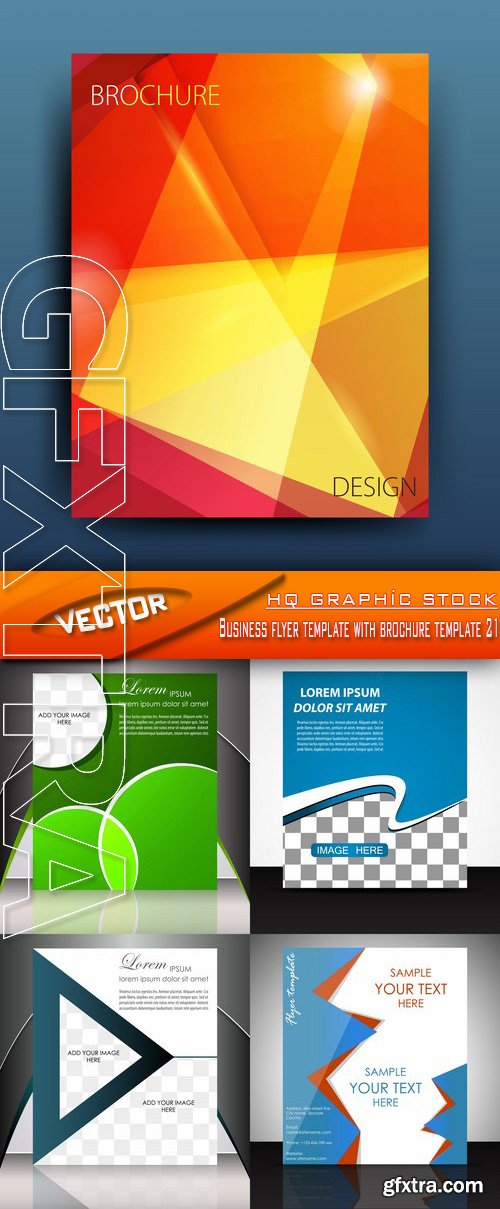 Stock Vector - Business flyer template with brochure template 21