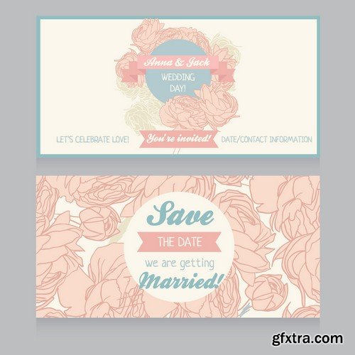 Stock Vectors - Wedding Invitation, 25xEPS